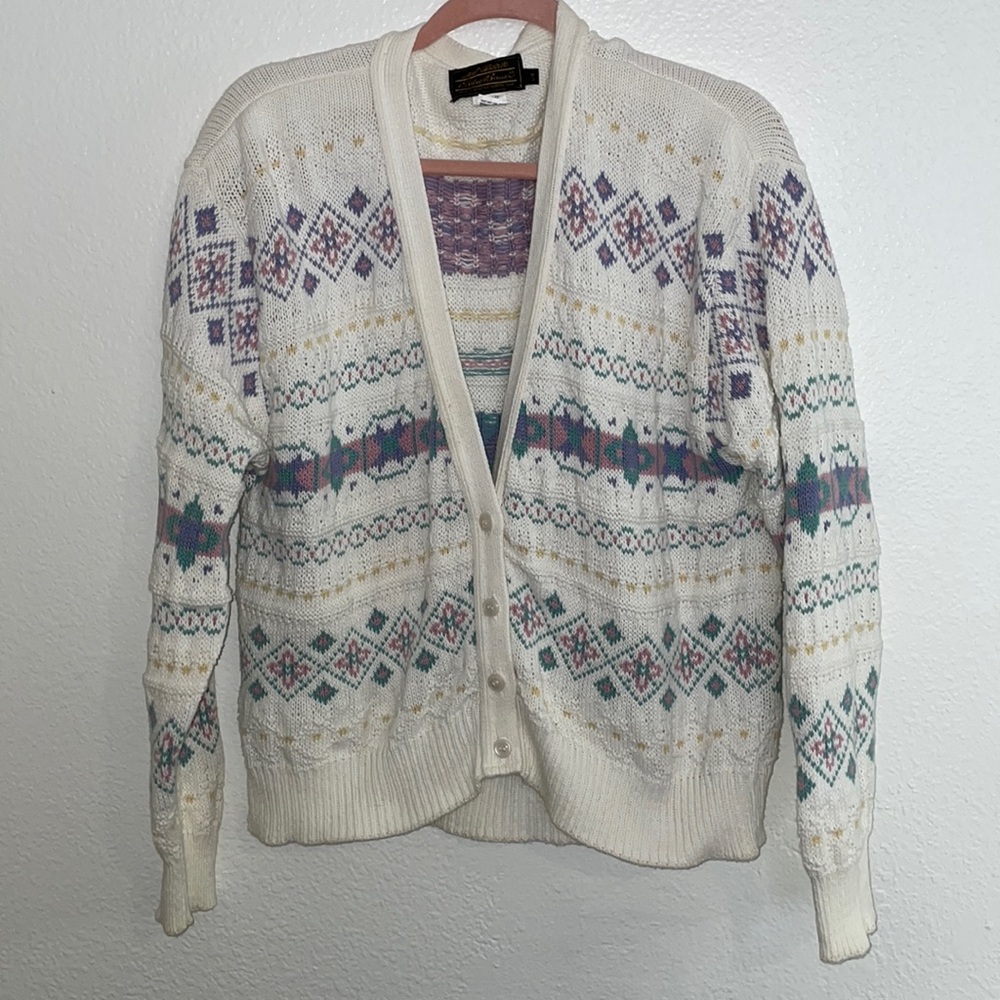 Vintage Eddie Bauer Granny Cardigan USA